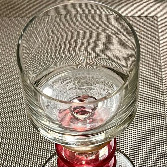 Modernist 3 Disk Ronald Stennett Willson Sheringham candlestick Red Multicolor - Picture 7 of 15